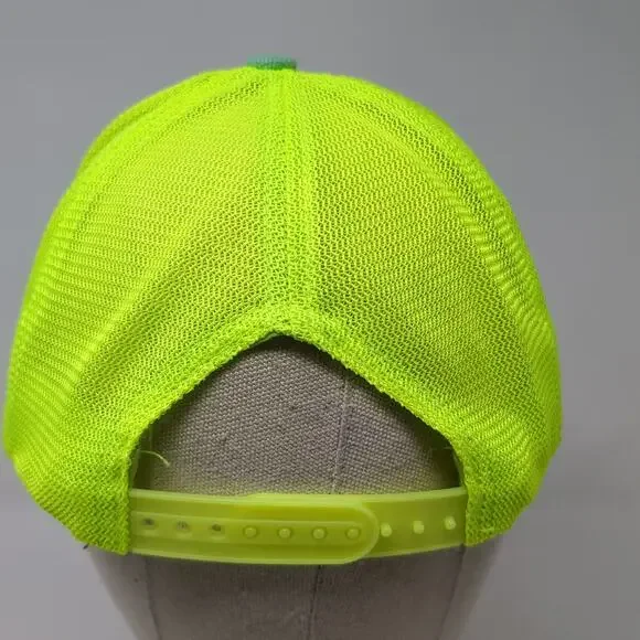 Natural Life Trucker Hat Blue Yellow One Size Live Happy Patch Floral Brim - Picture 6 of 9